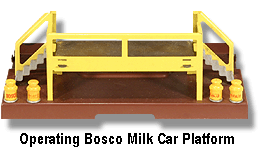 Lionel Trains Operating Bosco Milk Car Platform No. 3627