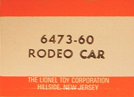 No. 6473-60 Checkerboard Box End 1969 Issue