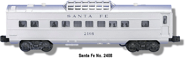 Santa Fe Vista-Dome Car No. 2408