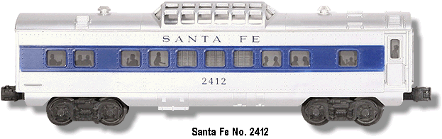 Santa Fe Vista-Dome Car No. 2412