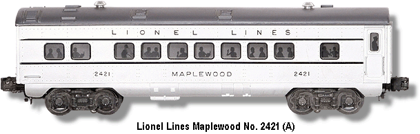 Lionel Lines Maplewood Pullman Car No. 2421 Variation A