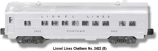 Lionel Lines Chatham Pullman Car No. 2422 Variation B
