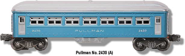 Lionel Pullman Car No. 2430 Variation A