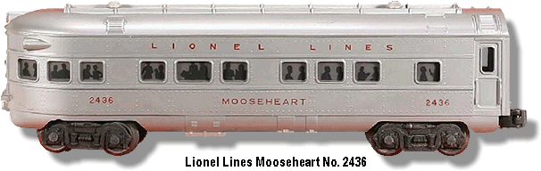 Lionel Lines Mooseheard Observation Car No. 2436
