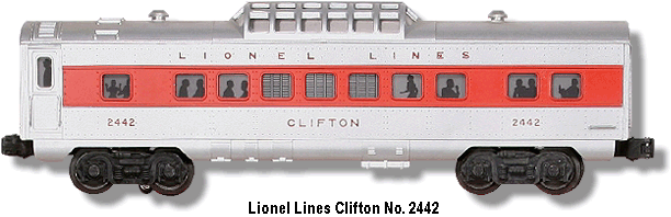 Lionel Lines Clifton Vista-Dome Car No. 2442