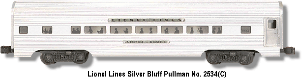 Lionel Lines Silver Bluff Pullman Car No. 2534 Variation C