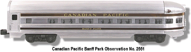 Canadian Pacific Banff Park Observation Car No. 2551