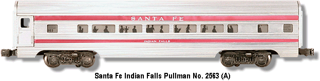 Santa Fe Indian Falls Pullman Car No. 2563 Variation A