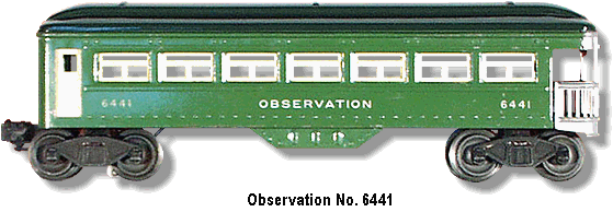 Lionel Observation Car No. 6441