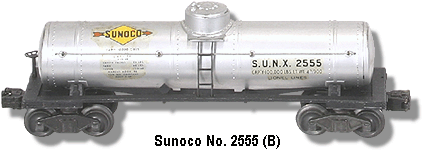 Sunoco Metal Single Dome Tank Car No. 2555 Variation B