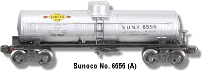 Sunoco Metal Single Dome Tank Car No. 6555 Variation A