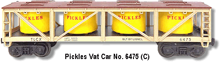Pickles Vat Car No. 6475 Variation C