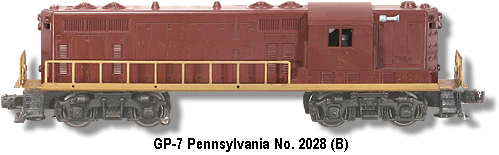 Lionel Trains Pennsylvania GP-7 No. 2028 Variation B