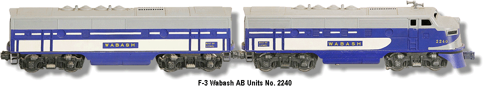 Lionel Trains Wabash AB Units No. 2240