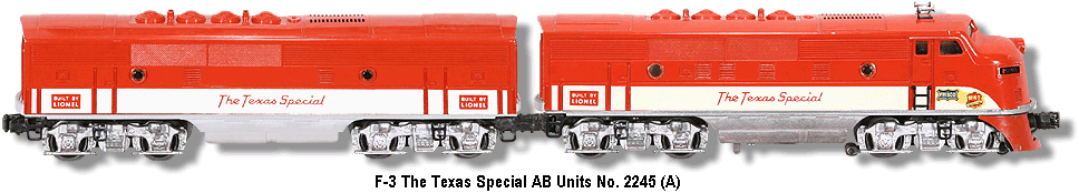 Lionel Trains The Texas Special F-3 Diesel AB units Variation A