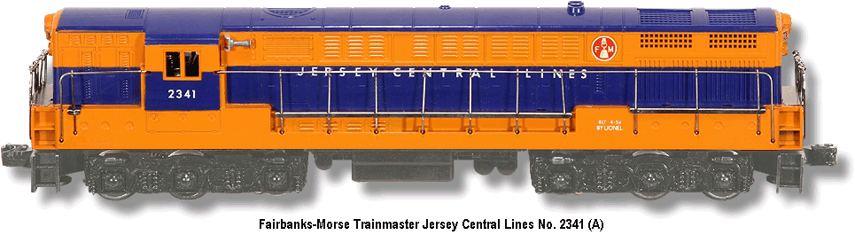 Lionel Trains Jersey Central Lines FM Trainmaster No. 2341 Variation A