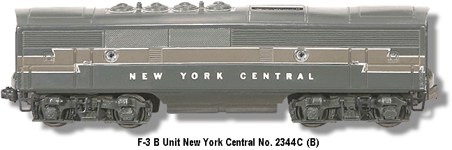 Lionel Trains New York Central F-3 Diesel B Unit Variation B