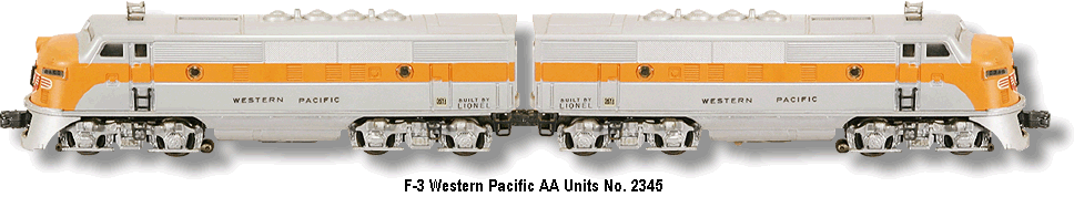 Western Pacific F-3 Diesel AA Units No. 2345