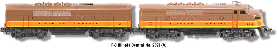 Illinois Central F-3 Diesel No. 2363 AB Units Variation A