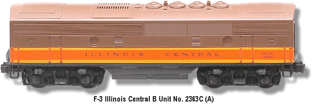 Illinois Central F-3 No. 2363C B Unit Variation A