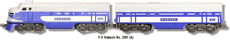 Lionel Trains Wabash AB Units No. 2367 Variation A