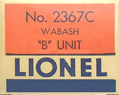 No. 2367C B Unit Box End