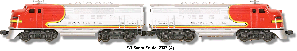 Santa Fe F-3 Diesel No. 2383 double A units Variation A