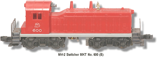 Lionel Trains MKT NW-2 Diesel Switcher No. 600 Variation B