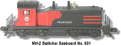 Lionel Trains Seaboard NW-2 Diesel Switcher No. 601