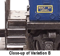 Close-up of the yellow lettering on Variation B