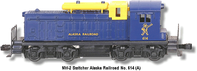 Lionel Trains Alaska Railroad NW-2 Diesel Switcher No. 614 Variation A