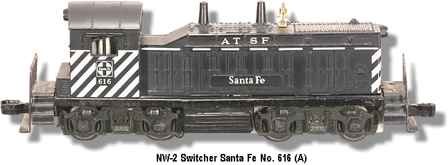 Lionel Trains Santa Fe NW-2 Diesel Switcher No. 616 Variation A