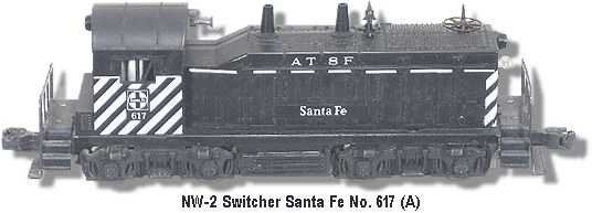 Lionel Trains Santa Fe NW-2 Diesel Switcher No. 617 Variation A