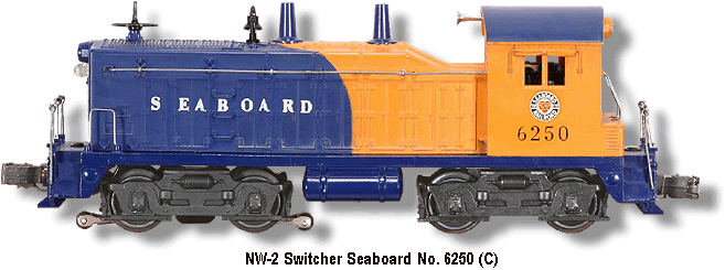 Lionel Trains Seaboard NW-2 Diesel Switcher No.6250 Variation C