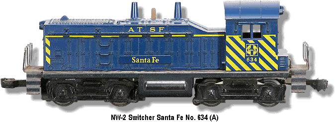 Santa Fe NW-2 Diesel Switcher No. 634 Variation A