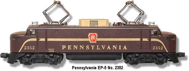 Lionel Trains Pennsylvania EP-5 Electric No. 2352