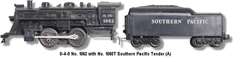 Locomotive No. 1062 with 1060T Tender Variation A