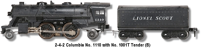 Lionel Trains Locomotive No. 1110 Variation B