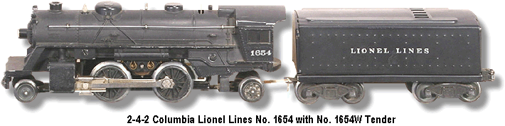 Lionel Trains Locomotive No. 1654 Variation A