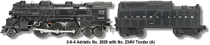 Lionel Trains Locomotive No. 2029 Variation A