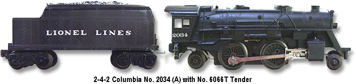 Lionel Trains Locomotive No. 2034 Variation A
