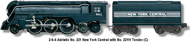 Lionel Trains Locomotive No. 221 C Variation