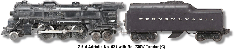 Lionel Trains Locomotive No. 637 Variation C