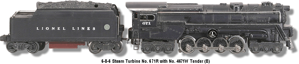 Electronic Set Locomotive No. 671R Variation B