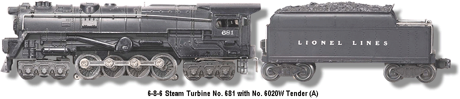 Lionel Trains Locomotive No. 681 Variation A
