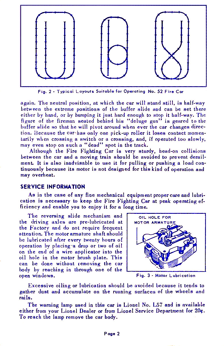 No. 52-43x Instruction Sheet Page Two