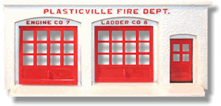 Fire House with Plasticville Logo
