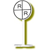 Railroad Highway Crossing Warning Sign