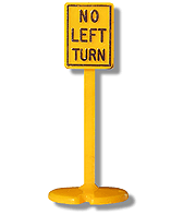 No Left Turn Sign
